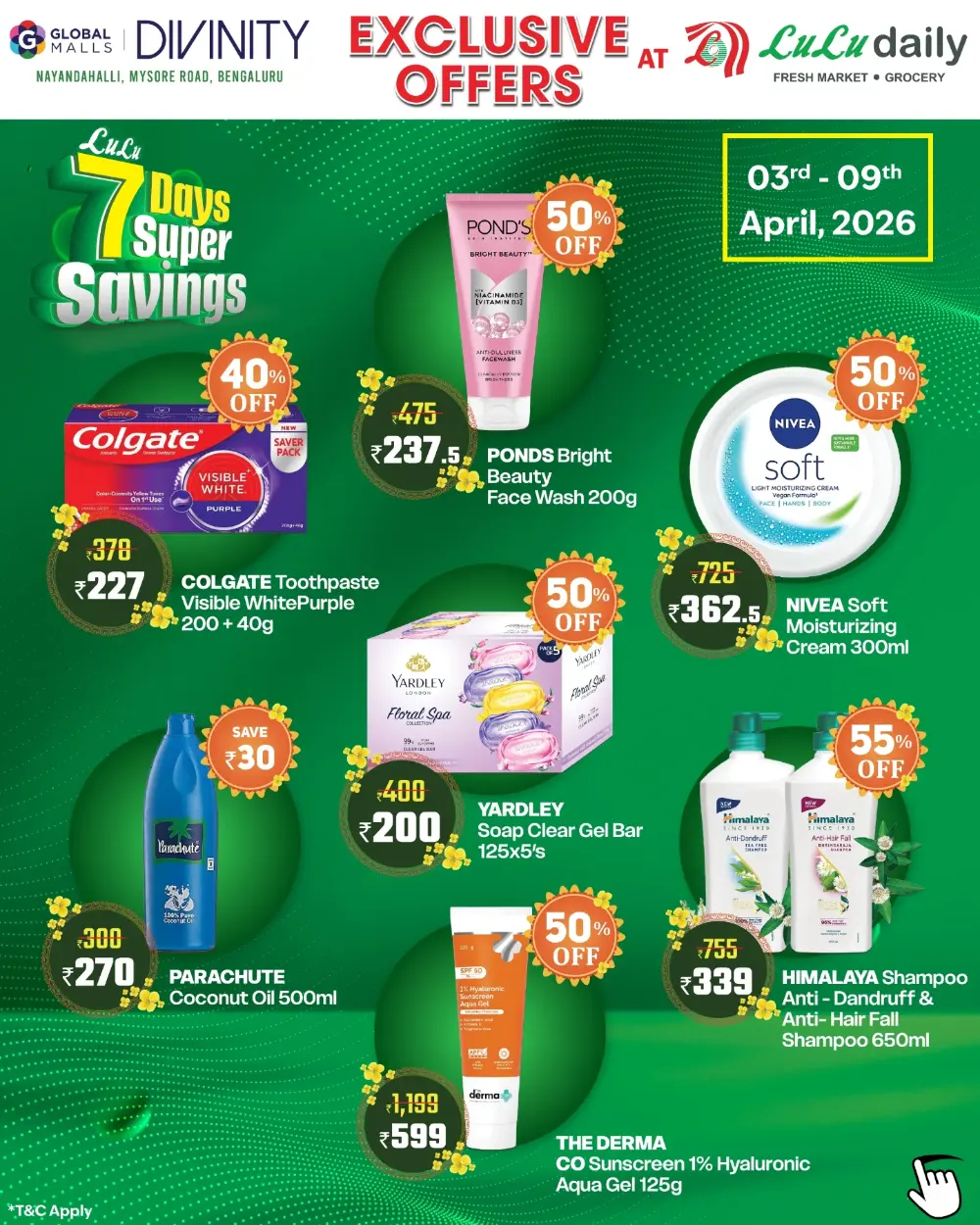 LuLu Daily Global Malls Bengaluru 7 Days Super Savings