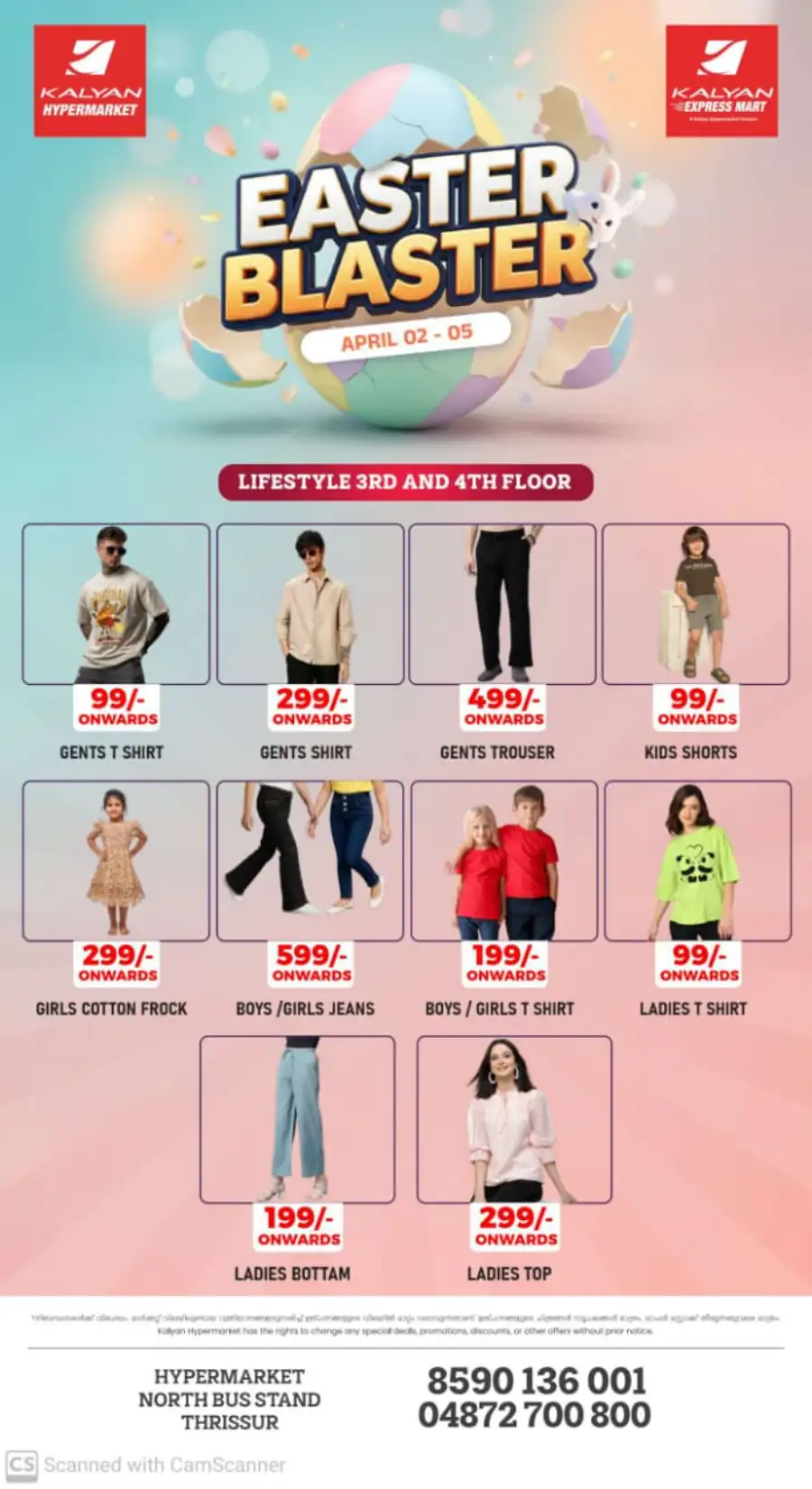 Kalyan Hypermarket Thrissur Easter Blaster | Ends 05 April