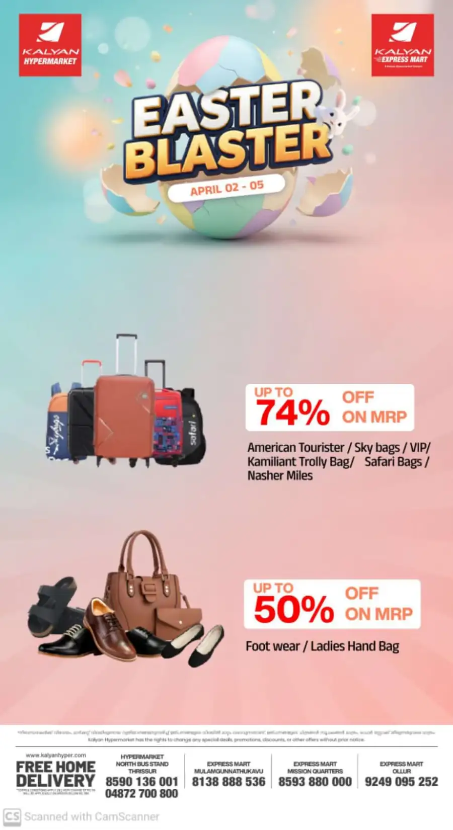 Kalyan Hypermarket Thrissur Easter Blaster | Ends 05 April