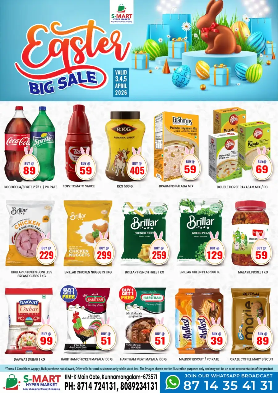 S-Mart Kunnamangalam | Easter Big Sale 2026: Up to 60% Off Home Appliances