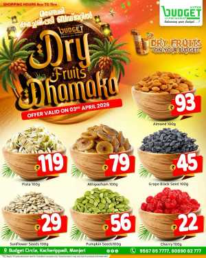 Dry fruit dhamaka In Budget Hypermarket Malappuram