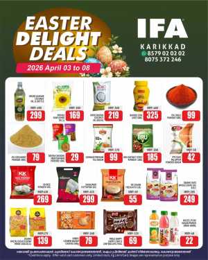 IFA Karikkad | Easter Delight Deals 2026 - Grocery Offers & Discounts In IFA Thrissur