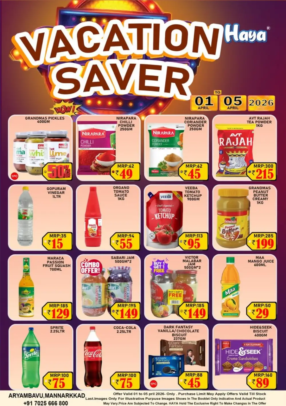 Haya Aryambavu Vacation Saver Deals | Ends Sunday