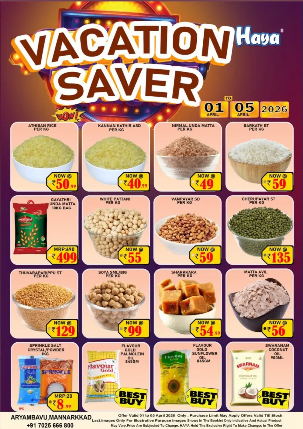 Haya Aryambavu Vacation Saver Deals | Ends Sunday