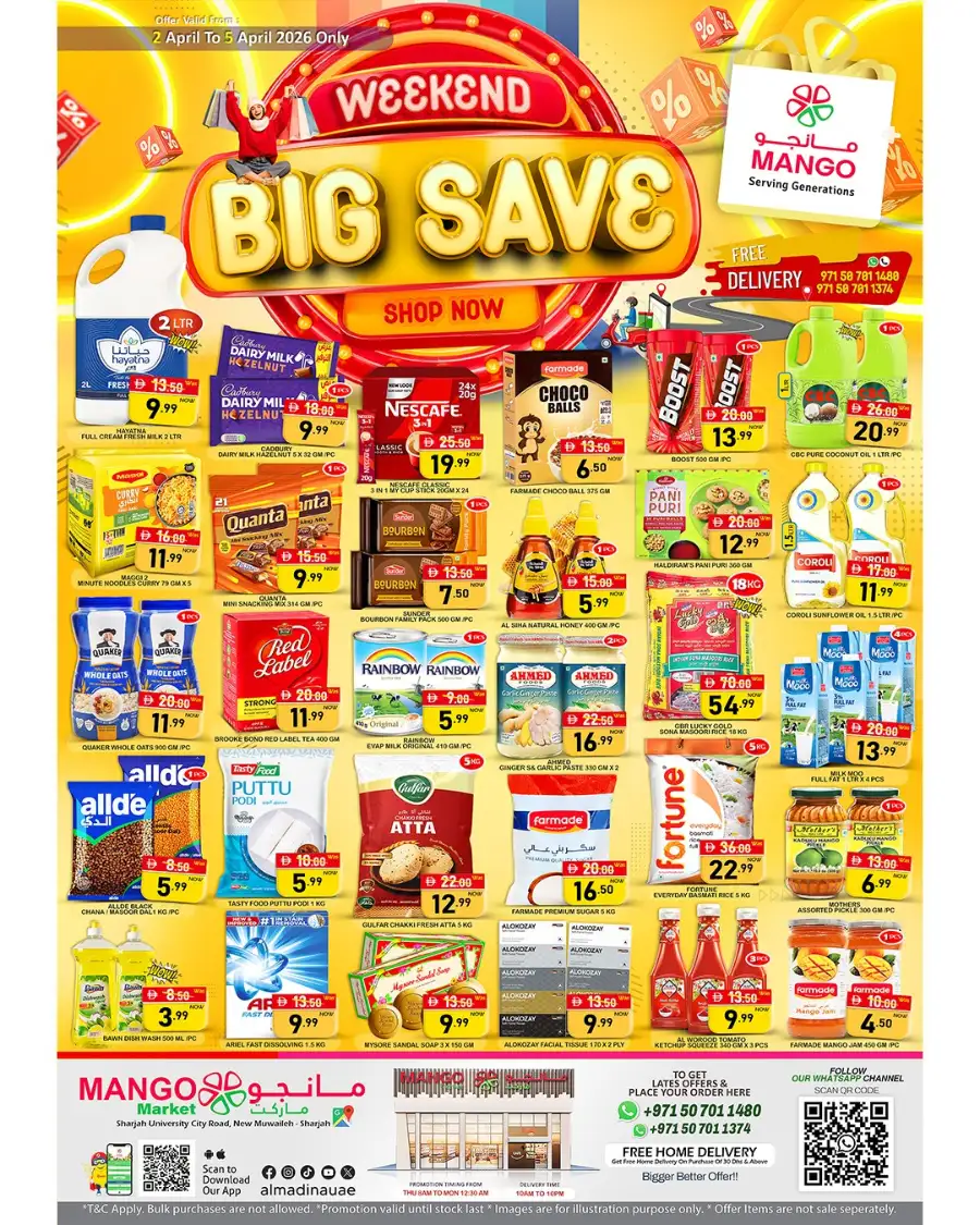Mango Market Sharjah | Weekend Big Save Grocery Offers April 2-5 2026