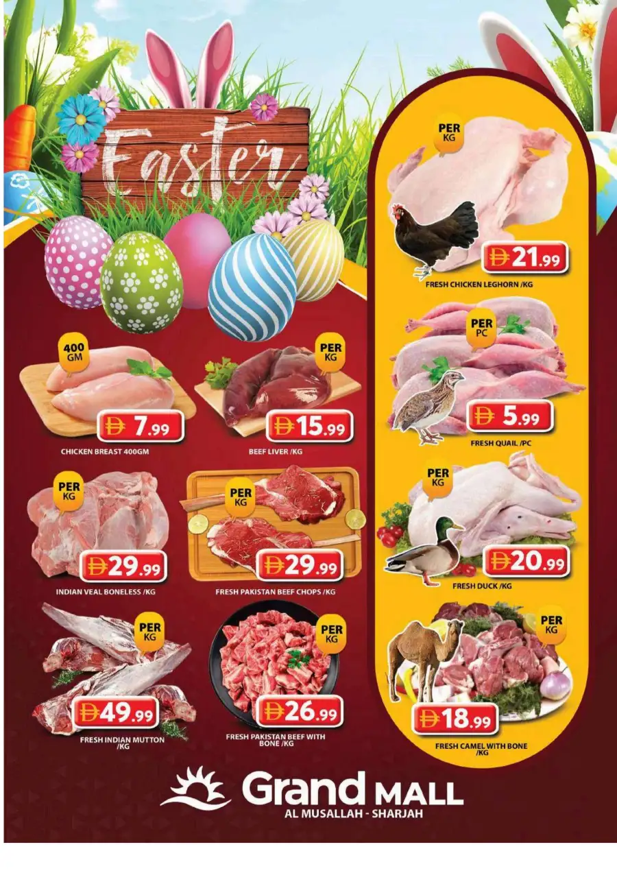Grand Mall Sharjah Easter Offers - Supermarket Deals April 2-5, 2026
