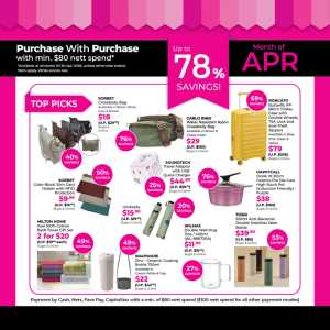 BHG Singapore Purchase With Purchase | Ends 30 Apr In BHG Singapore
