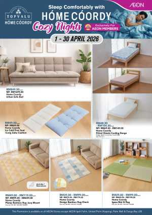 AEON Malaysia Home Coordy Promo | Ends 30 Apr In Aeon Kuala Lumpur,Labuan,Putrajaya,Johor,Kedah,Kelantan,Malacca,Negeri Sembilan,Pahang,Penang,Perak,Perlis,Sabah,Sarawak,Selangor,Terengganu