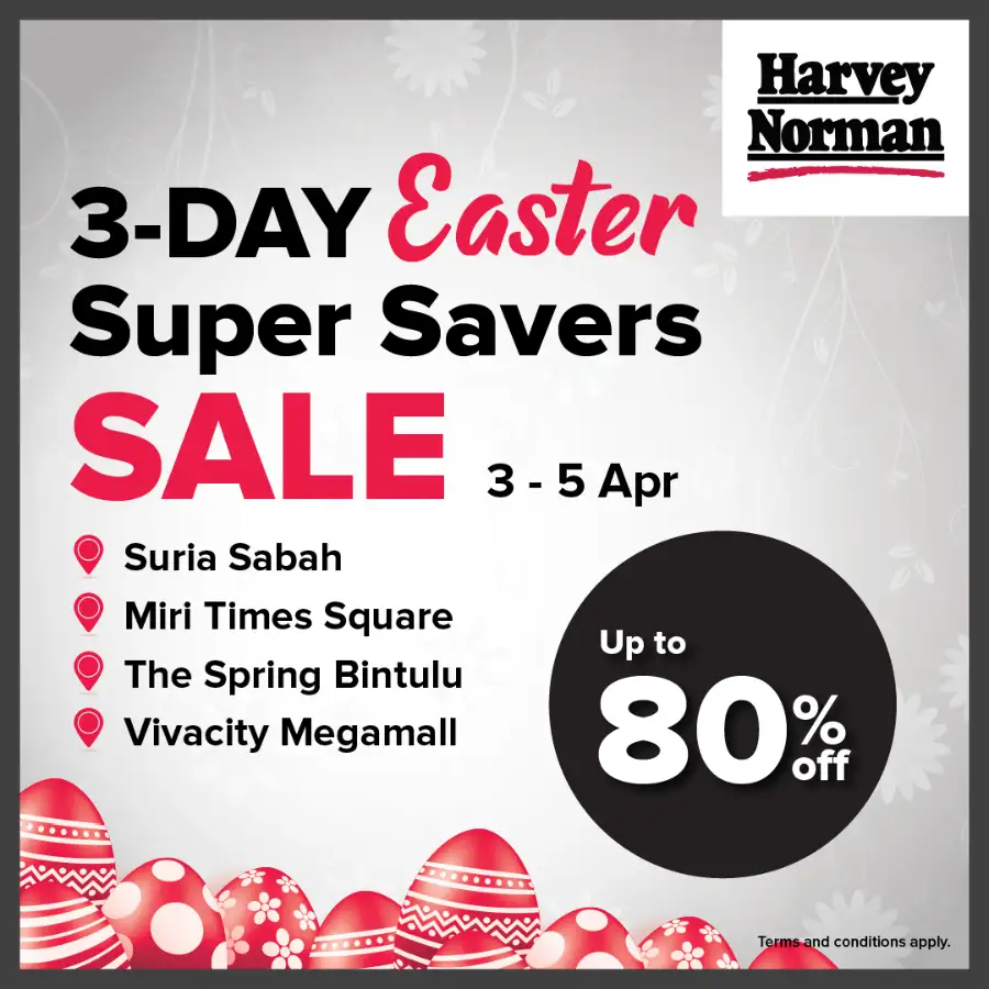 Harvey Norman Malaysia Easter Sale | Ends Sunday