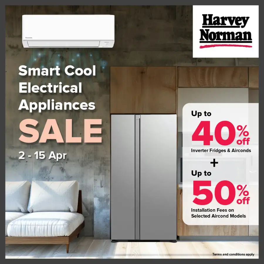 Harvey Norman Malaysia Smart Cool Sale | Ends Apr 15