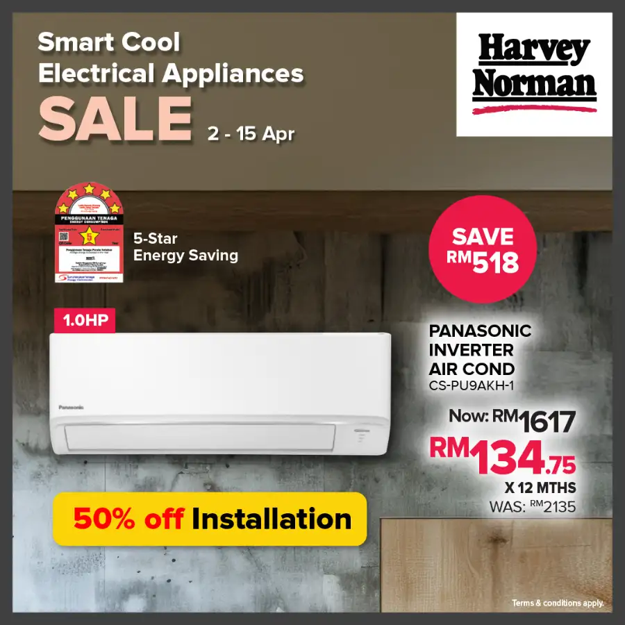Harvey Norman Malaysia Smart Cool Sale | Ends Apr 15