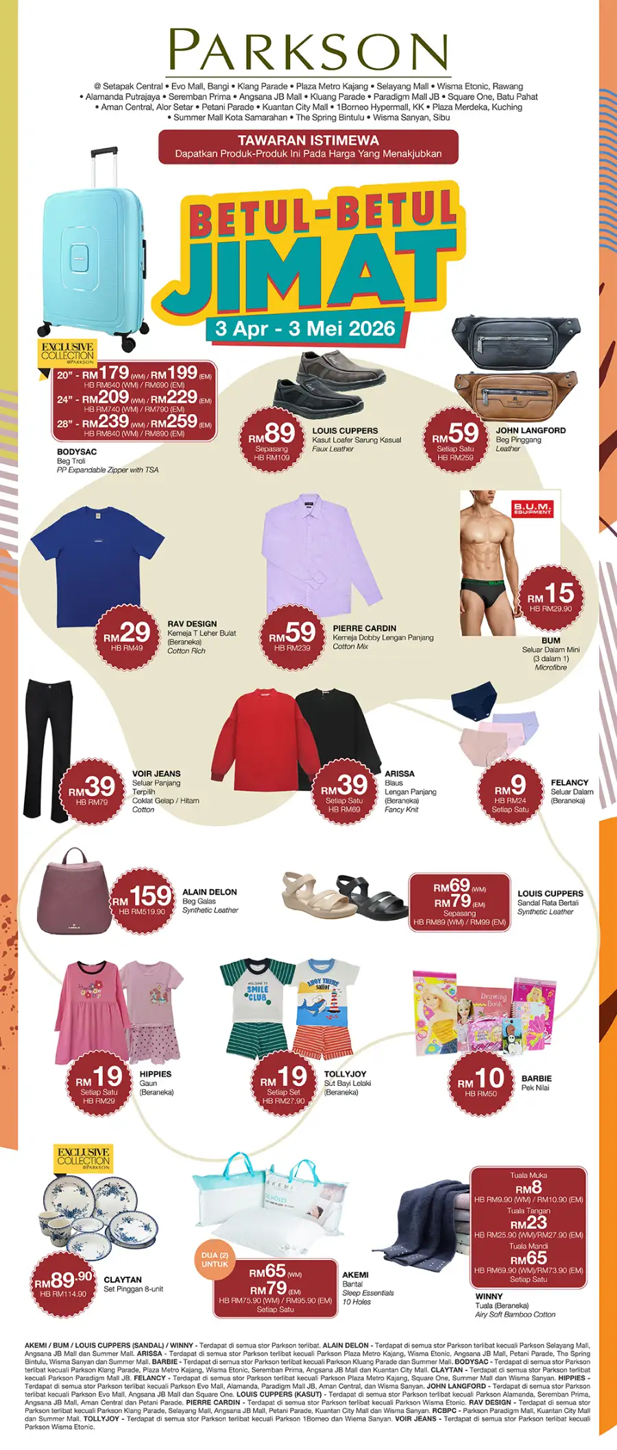 Parkson Malaysia Betul-Betul Jimat Sale | Ends 3 May