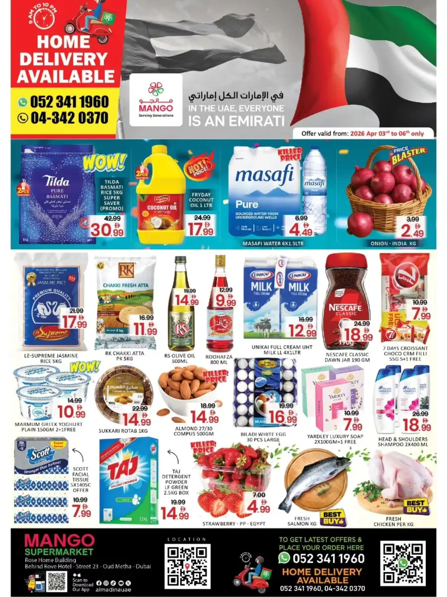 Mango Supermarket Oud Metha - Weekend Grocery Offers Apr 03-06