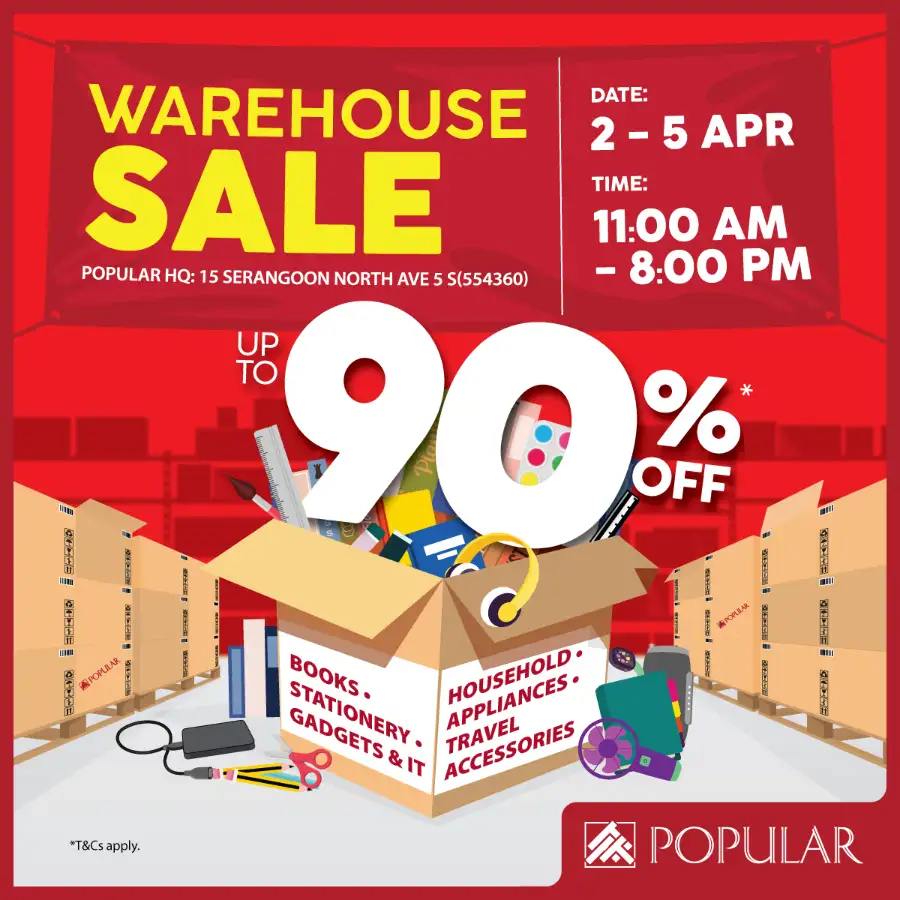 Popular Bookstore Singapore Warehouse Sale | Ends 5 Apr