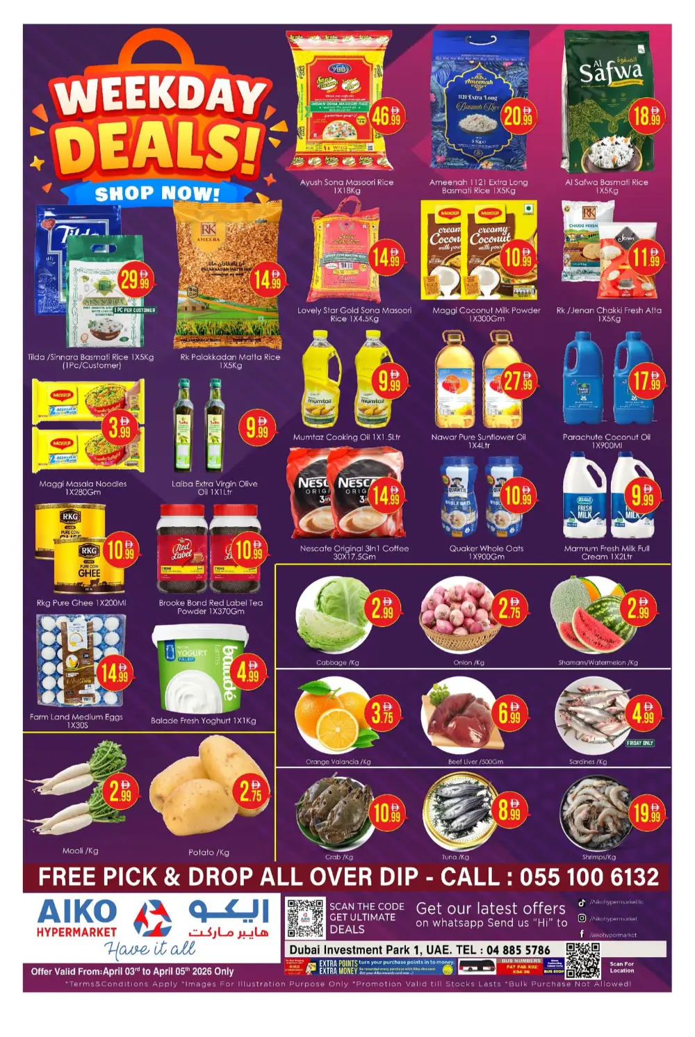 AIKO Hypermarket DIP Weekday Deals | Ends April 05