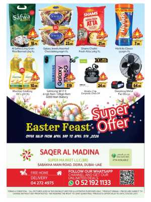 Saqer Al Madina Deira Easter Feast Offer | Ends April 05 In Saqer Al Madina Dubai