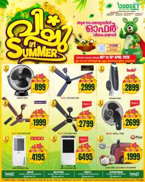 Budget Hypermarket Malappuram Vishu Sale | Ends April 15 In Budget Hypermarket Malappuram