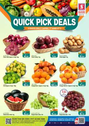 Quick pick deals In Safari Hypermarket Sharjah / Ajman