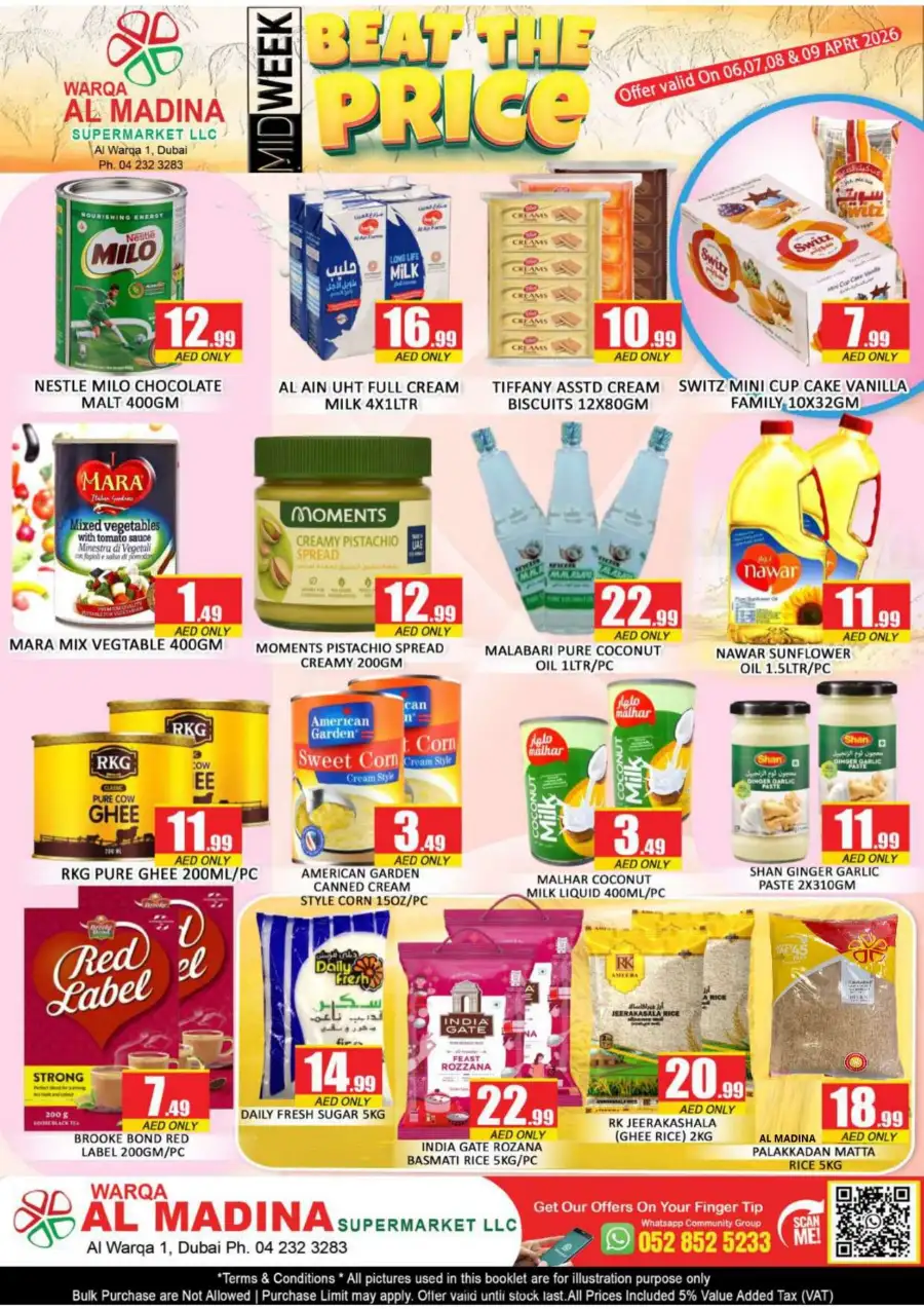 Warqa Al Madina Dubai - Mid-Week Offers April 6-9 | Best Grocery Deals