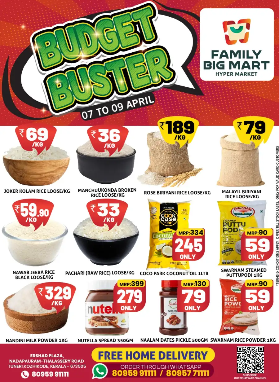 Family Big Mart Kozhikode – Budget Buster Grocery Offers & Free Home Delivery