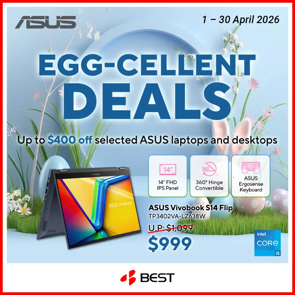 BEST Denki Singapore ASUS TUF Gaming Sale – Up to $400 Off