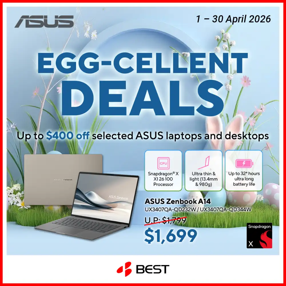 BEST Denki Singapore ASUS TUF Gaming Sale – Up to $400 Off