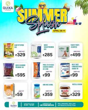 Quixa Kollam Summer Splash | Ends April 11 In QUIXA Hypermart Kollam