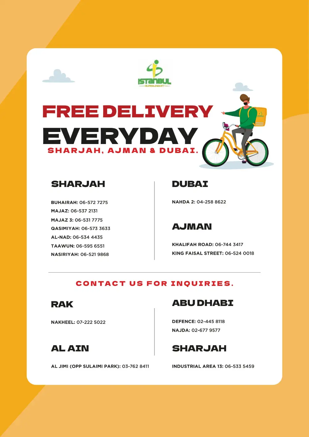 Istanbul Supermarket UAE Spring Essentials | Ends Sunday