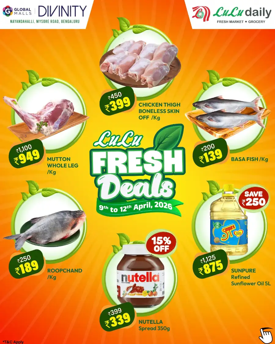 LuLu Daily Bengaluru Fresh Deals | Ends 12th