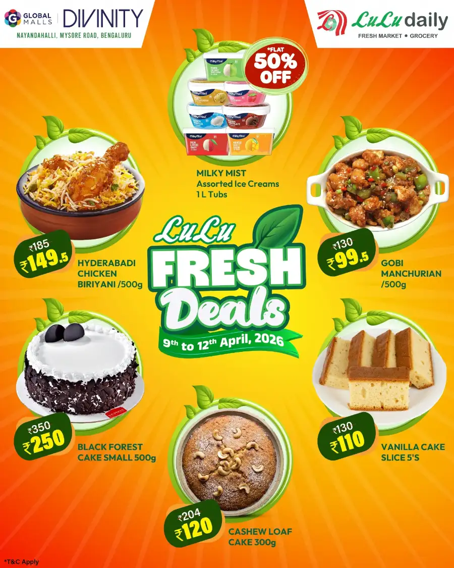 LuLu Daily Bengaluru Fresh Deals | Ends 12th