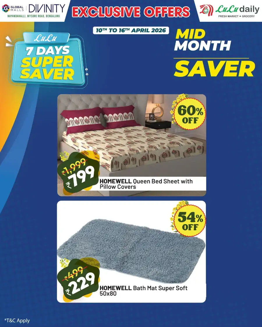 LuLu Daily Bengaluru Mid Month Saver | Ends 16th