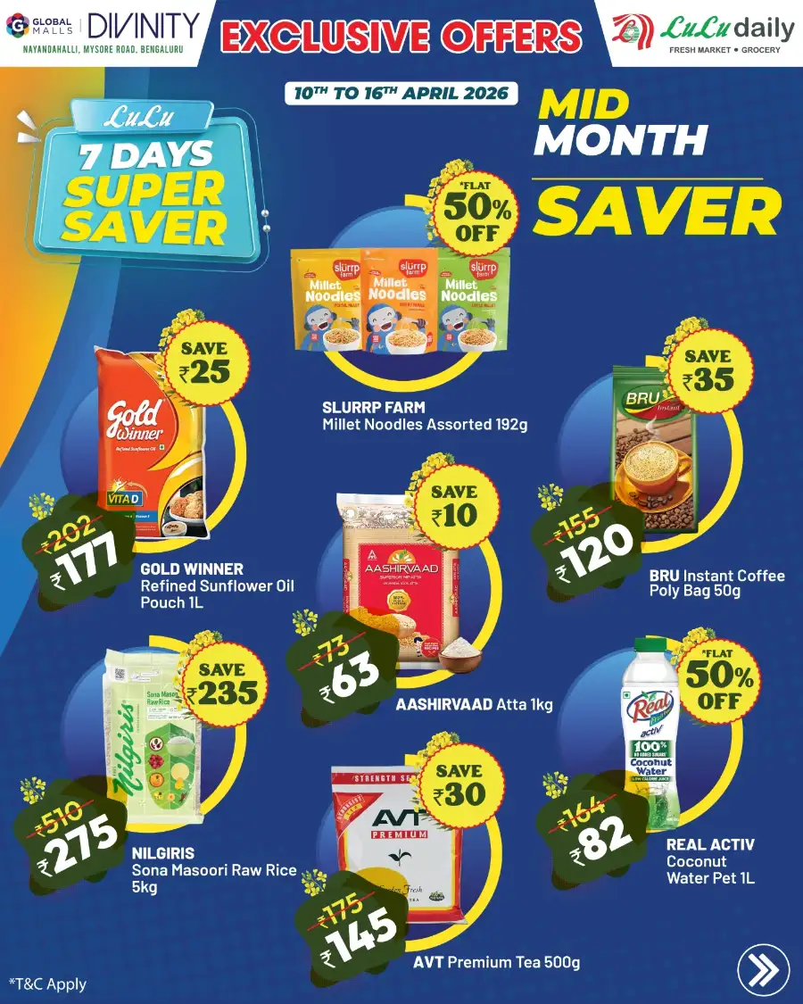 LuLu Daily Bengaluru Mid Month Saver | Ends 16th