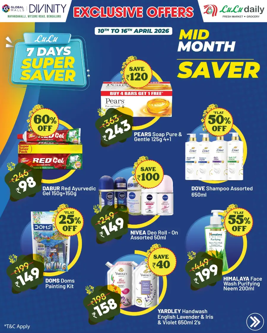 LuLu Daily Bengaluru Mid Month Saver | Ends 16th