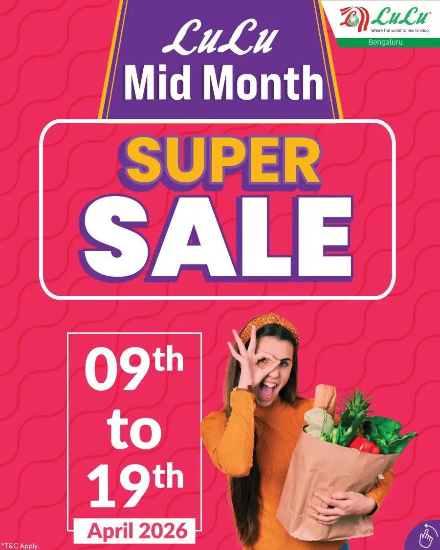 LuLu Bengaluru Mid Month Super Sale | Ends 19th