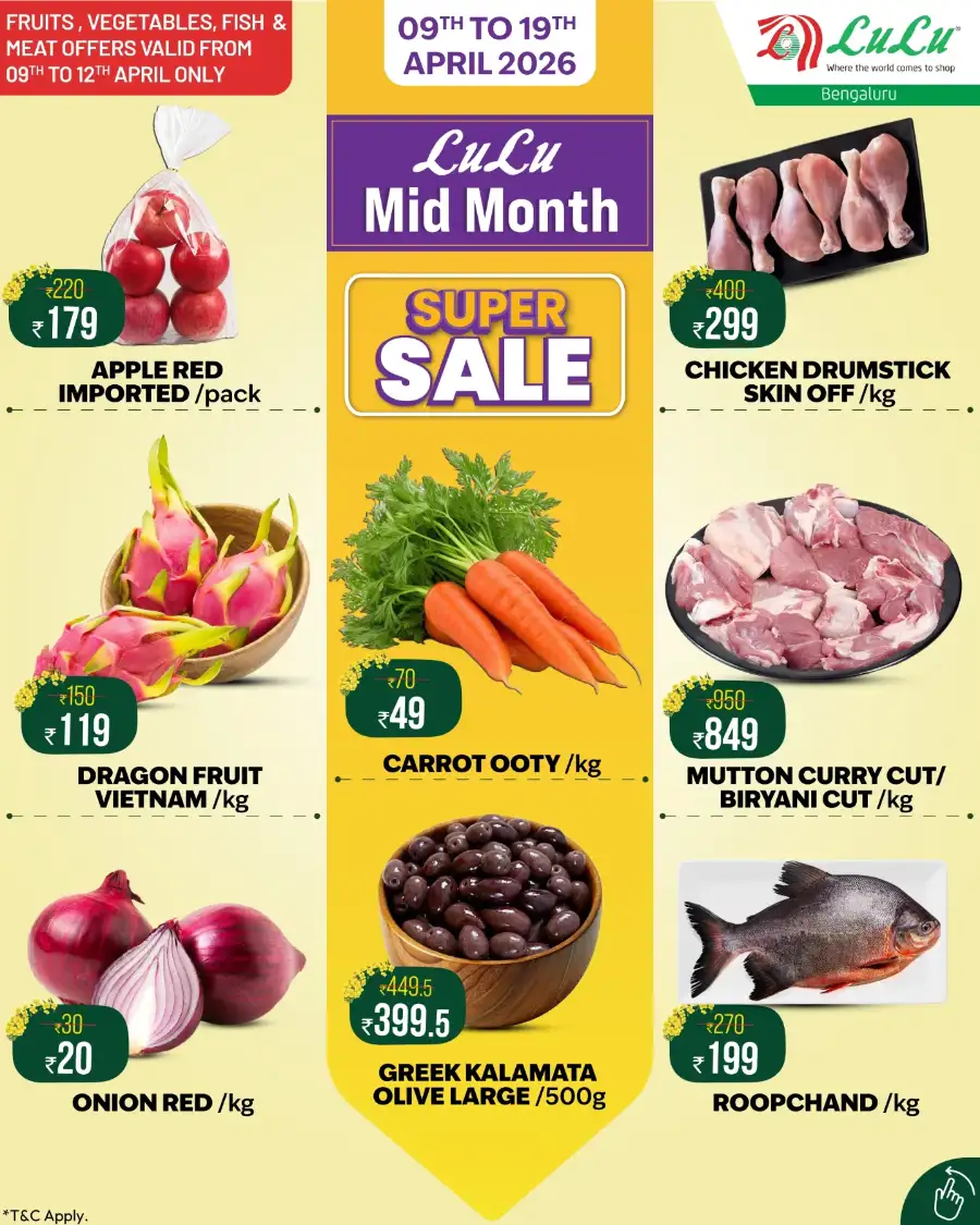 LuLu Bengaluru Mid Month Super Sale | Ends 19th