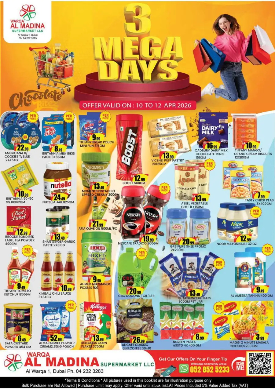 Warqa Al Madina Dubai | 3 Mega Days Sale April 10-12 – Grocery Offers