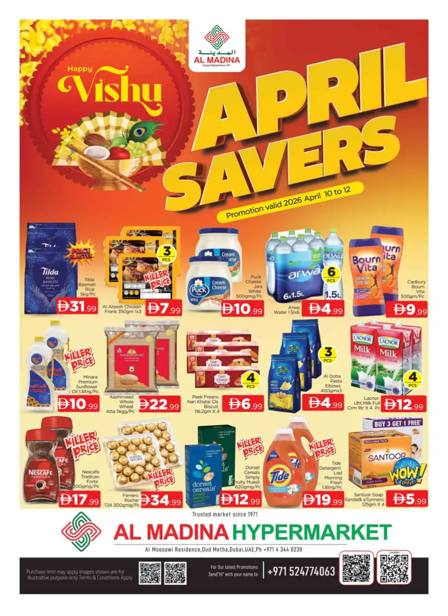 Al Madina Oud Metha Vishu Special Offers & April Savers | April 10-12, 2026