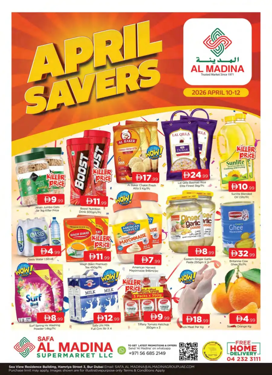 Safa Al Madina Bur Dubai - April Savers Grocery Offers April 10-12