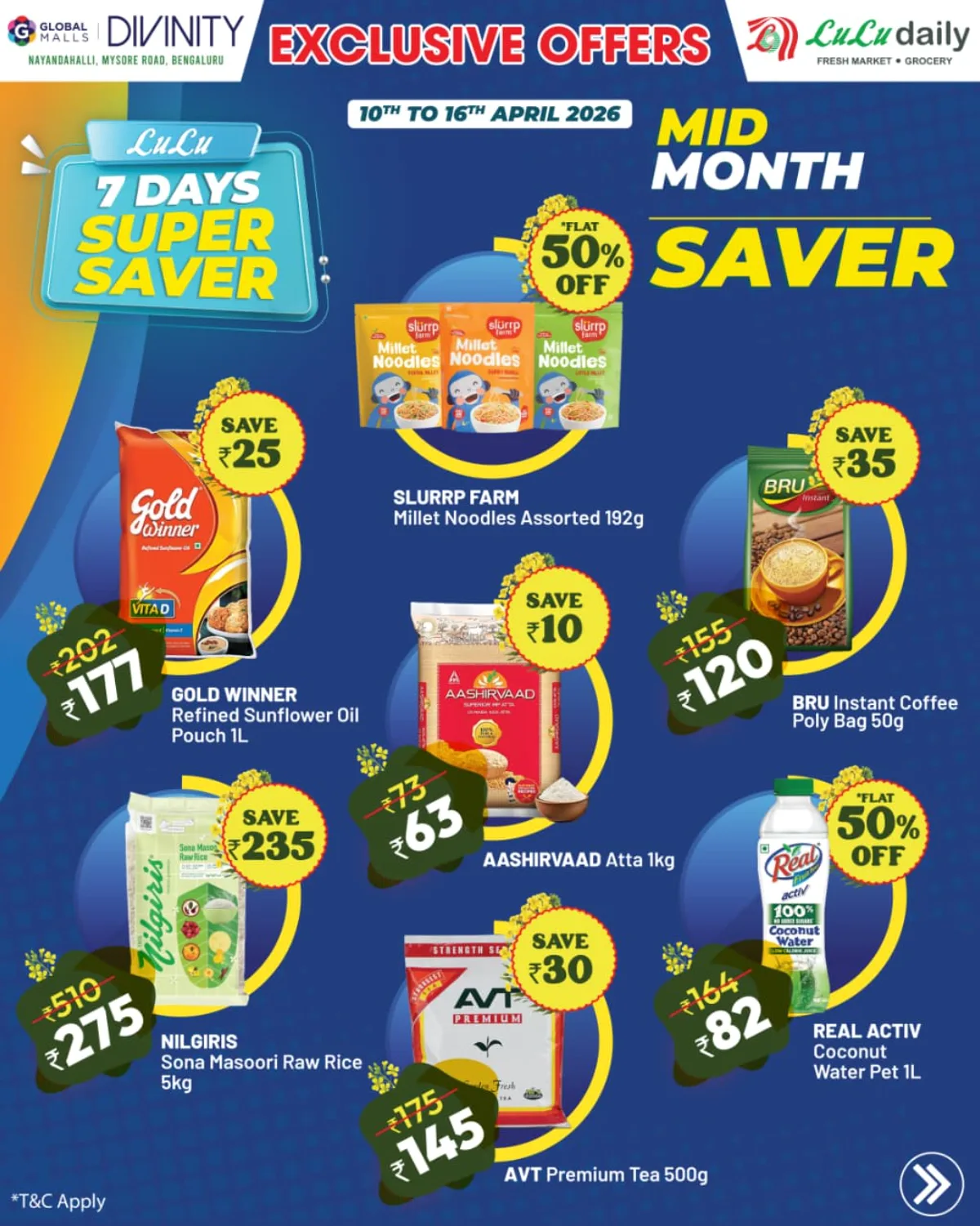 Lulu Global Mall Bengaluru - Mid-Month Super Saver Offers April 10-16