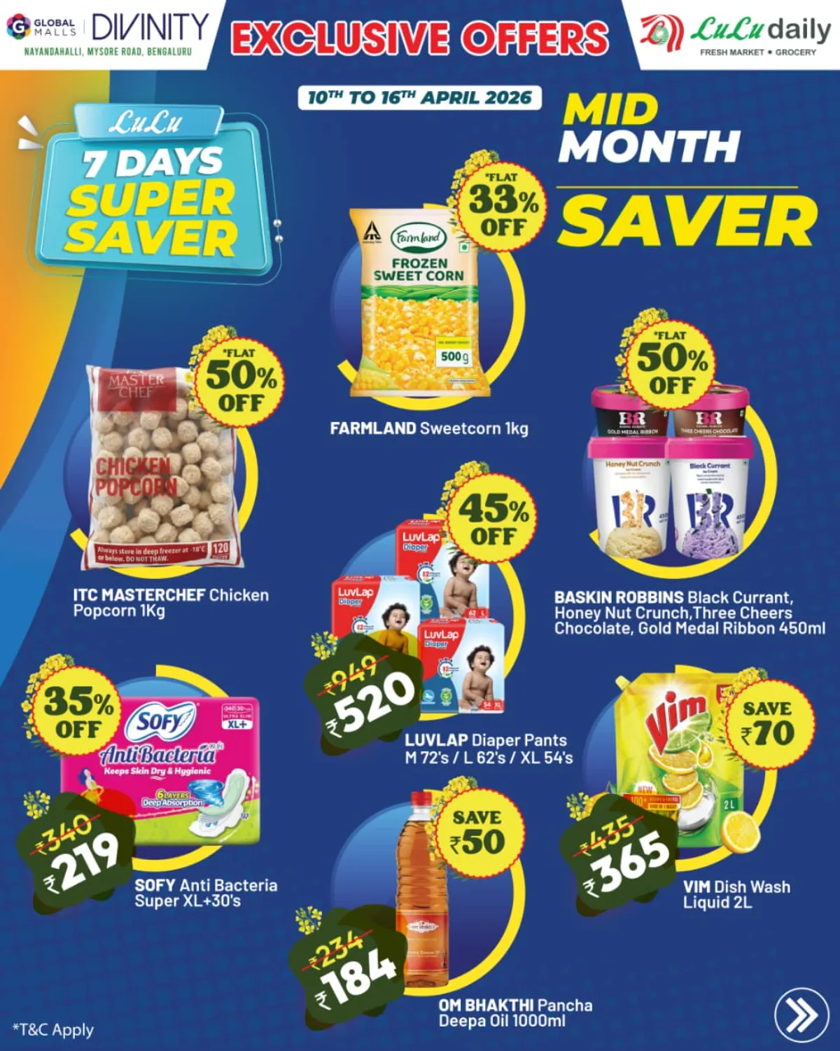 Lulu Global Mall Bengaluru - Mid-Month Super Saver Offers April 10-16