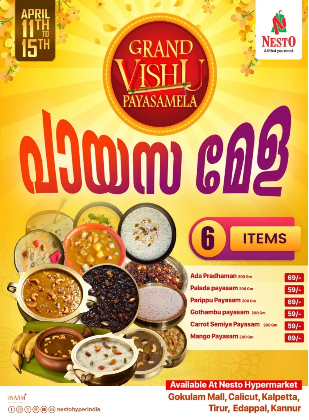 Nesto Calicut & Edappal | Grand Vishu Sale Offers April 10-15, 2026