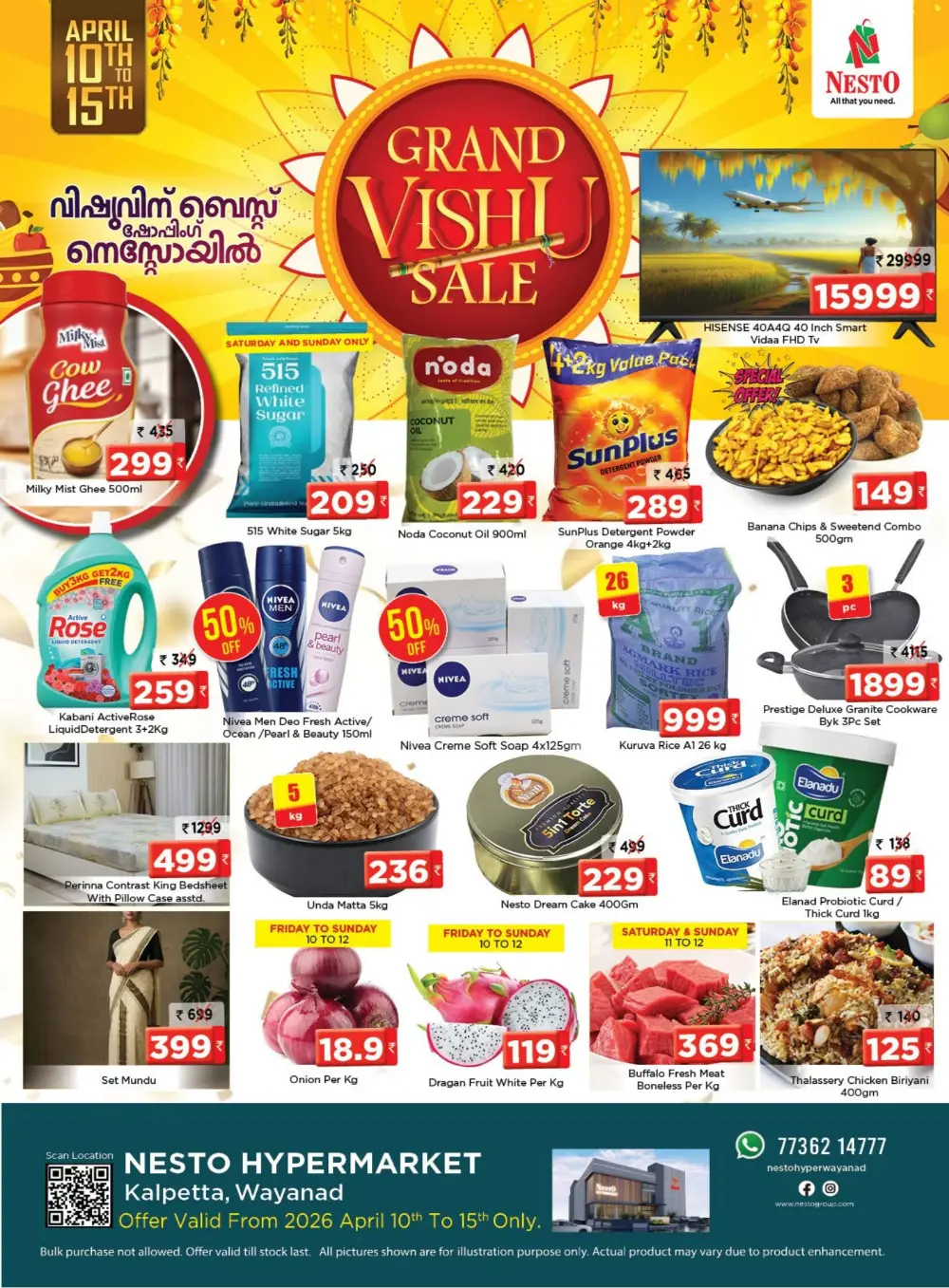 Nesto Kalpetta Grand Vishu Sale 2026: Offers on Grocery, Electronics & Fashion