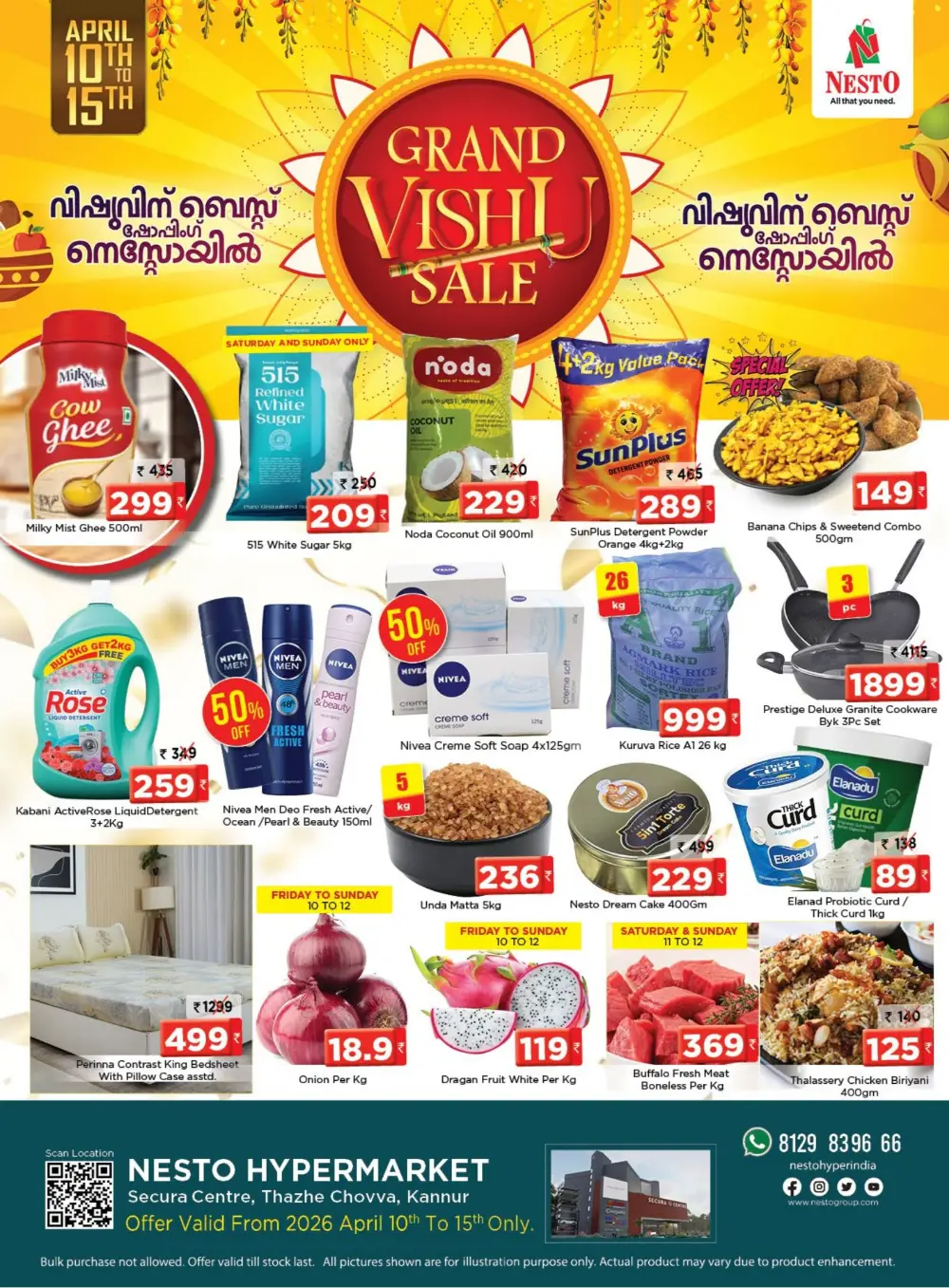 Nesto Kannur | Grand Vishu Sale Offers & Grocery Deals April 10-15