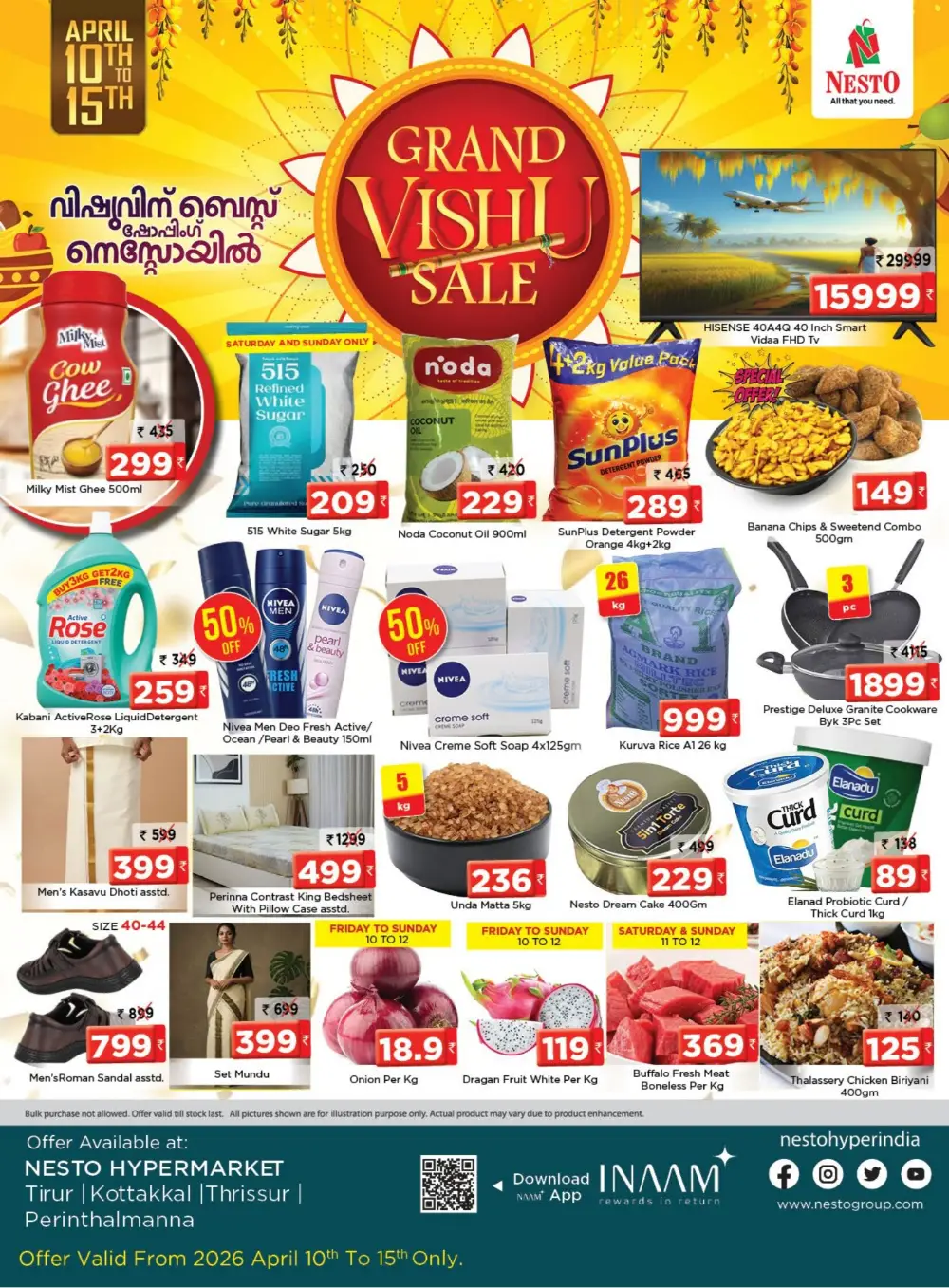Nesto  | Grand Vishu Sale Offers: April 10-15 | Best Deals on Groceries & Electronics