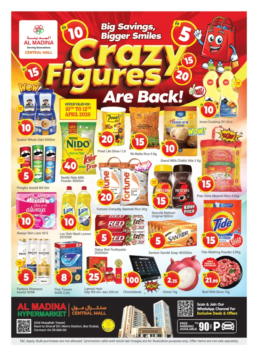 Al Madina Bur Dubai | Crazy Figures Super Sale April 10-12 | Big Savings