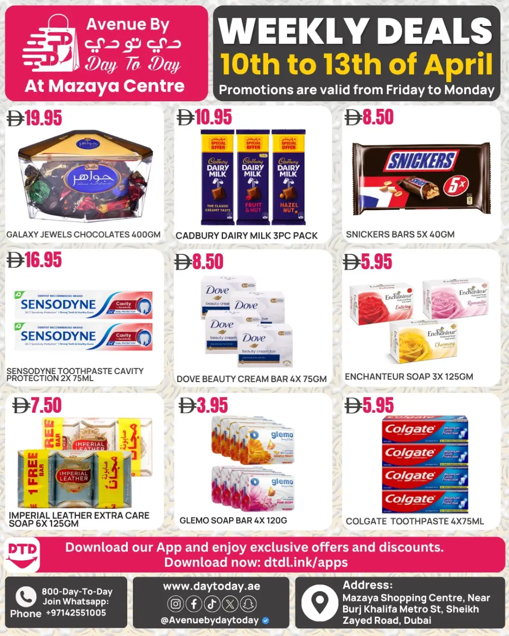 Day To Day Dubai | Weekly Deals at Mazaya Centre SZR April 10-13