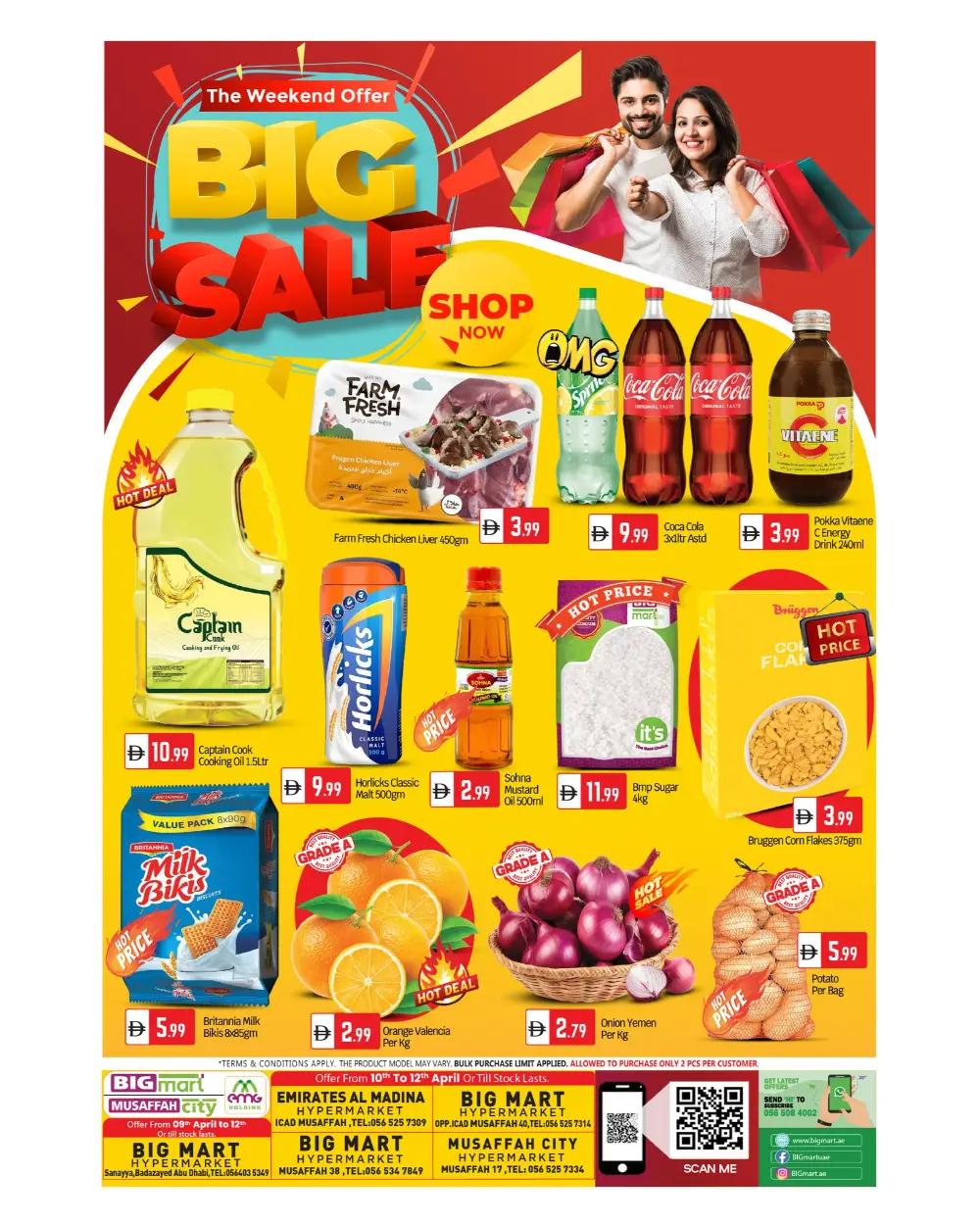 Big Mart Musaffah & Abu Dhabi Weekend Sale | Best Grocery Offers April 10-12