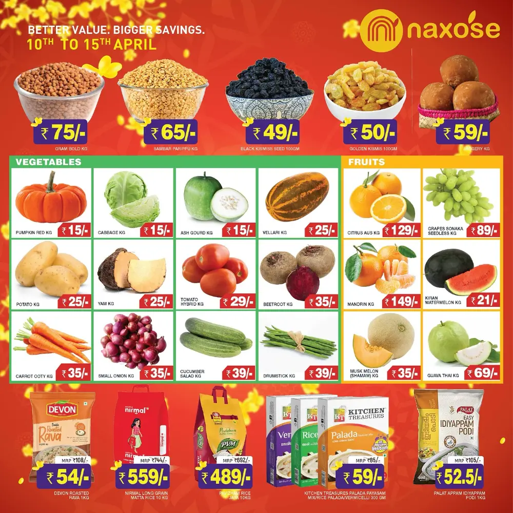 Naxose Ettumanoor & Changanassery Vishu Mega Savings | Ends 15th April