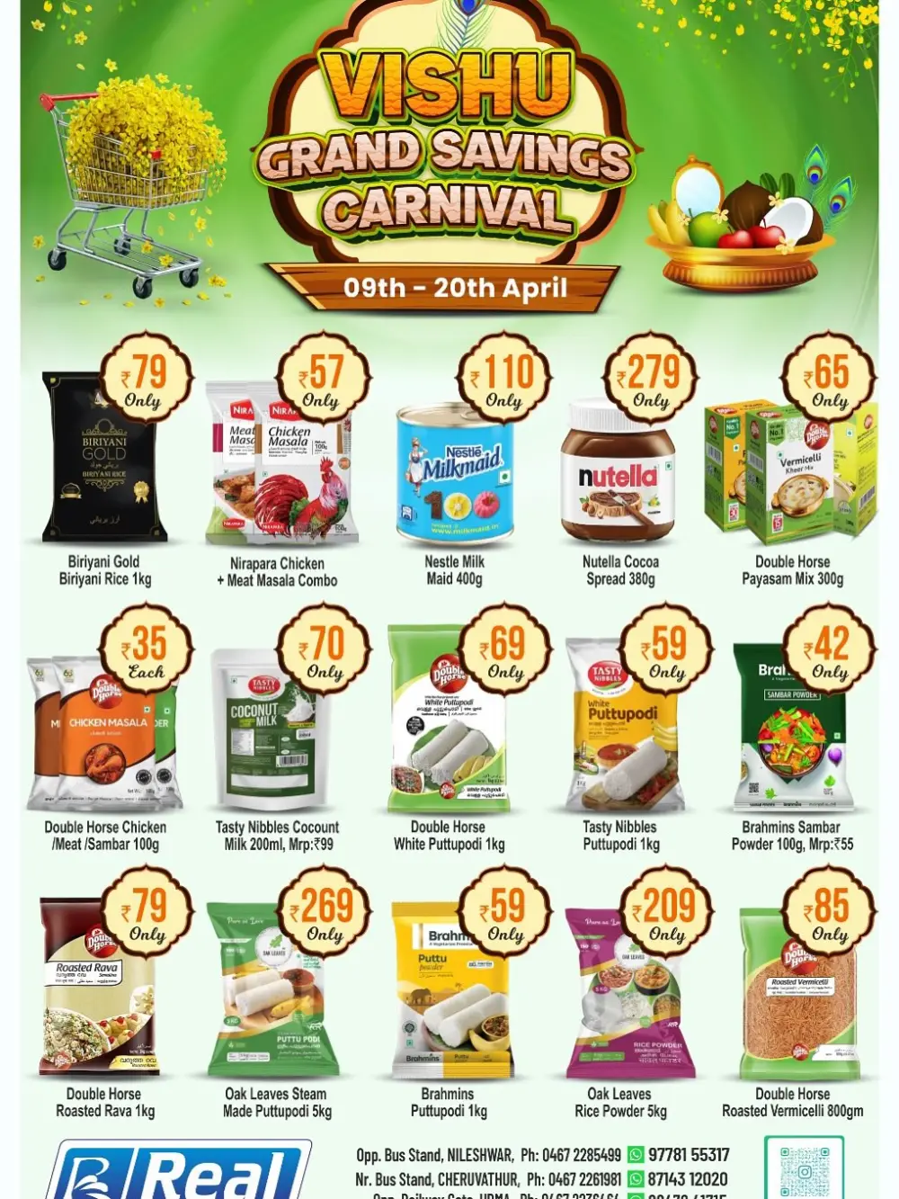 Real Hypermarket Nileshwar & Cheruvathur Vishu Grand Savings | Ends 14th April