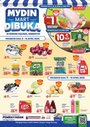 MYDIN Serene Square Semenyih Opening Promotion - 10 Sen Deals! In Mydin Selangor